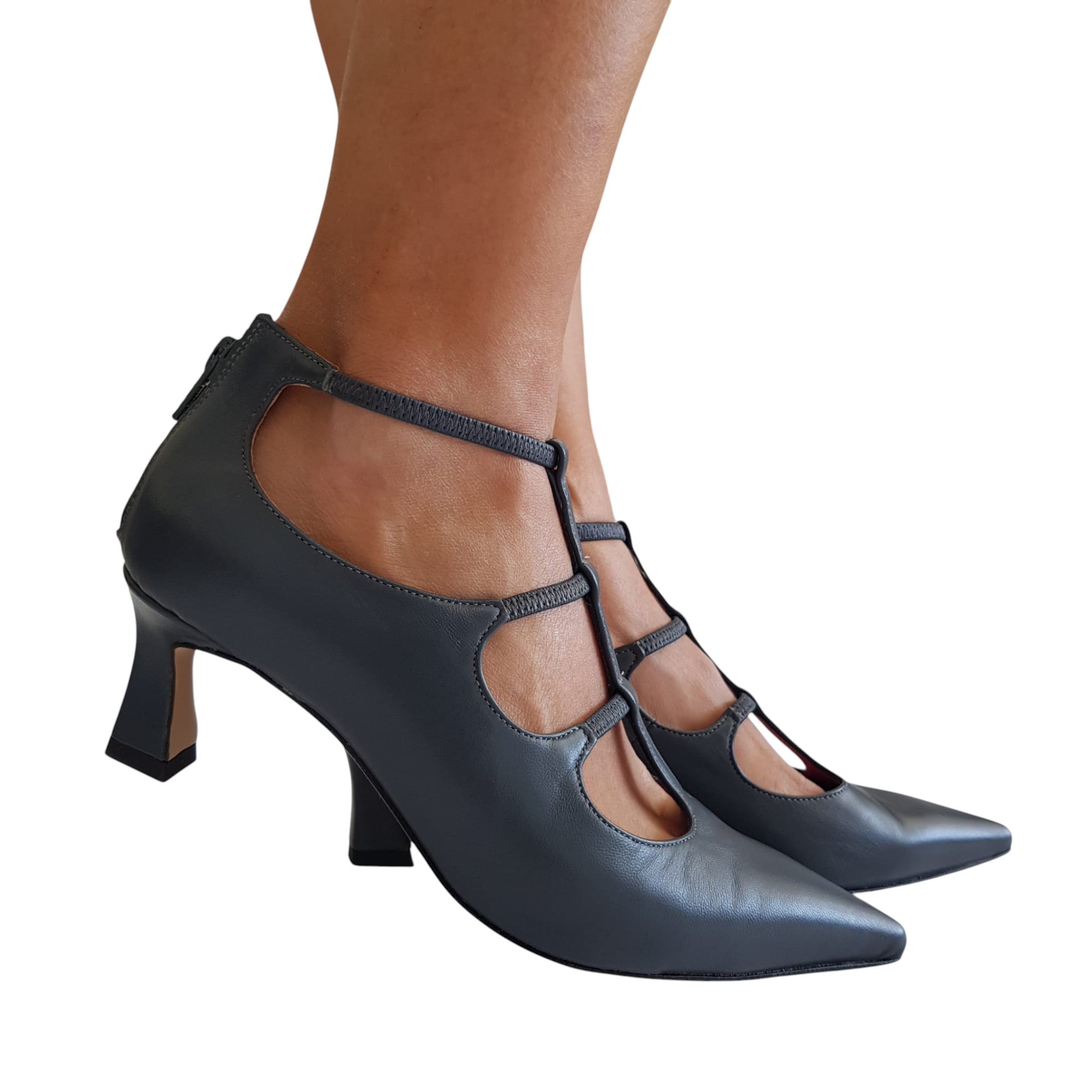 Andrea Pinto Scarpa Donna Pelle Grigia www.offidani.it