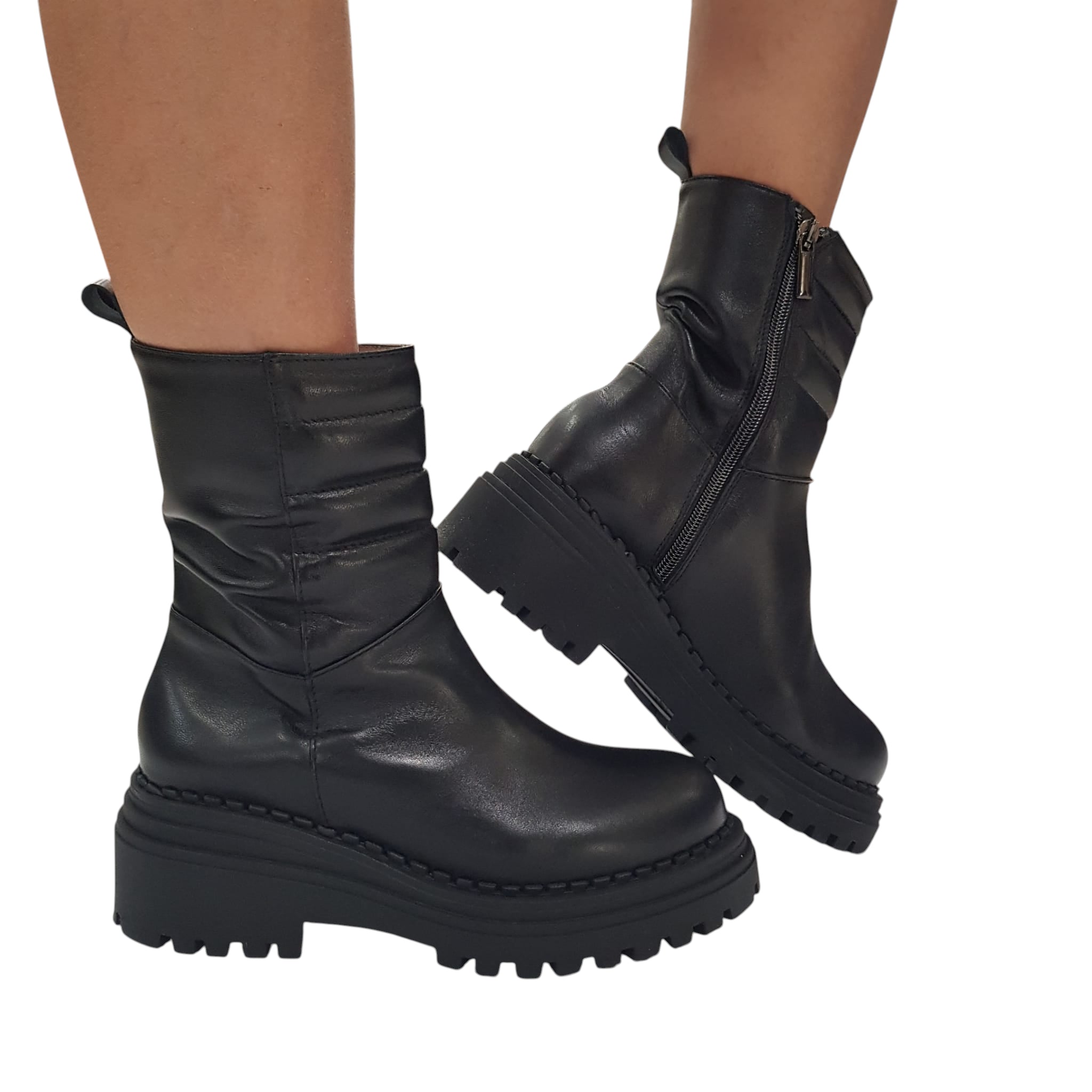 Andrea Pinto Bikers Donna Pelle Nero www.offidani.it