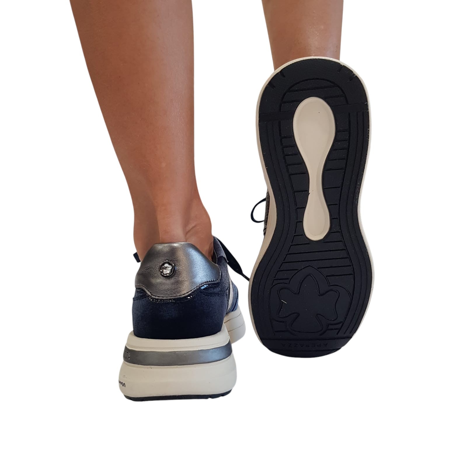 Apepazza Sneakers Donna Ciniglia Blu www.offidani.it