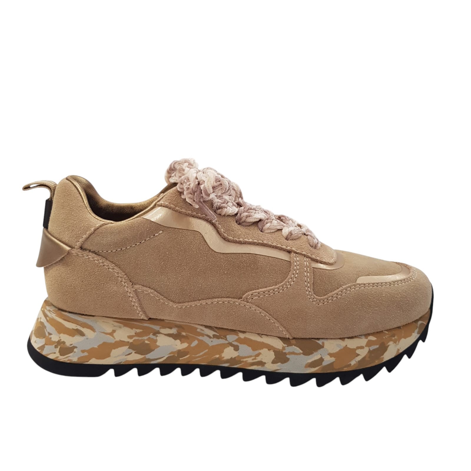 Apepazza Sneakers Donna Camoscio Beige www.offidani.it