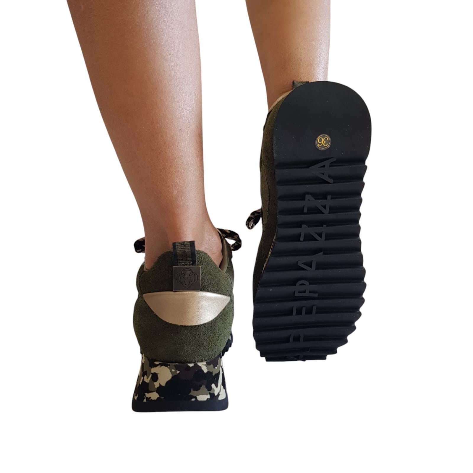 Apepazza Sneakers Donna Camoscio Verde www.offidani.it