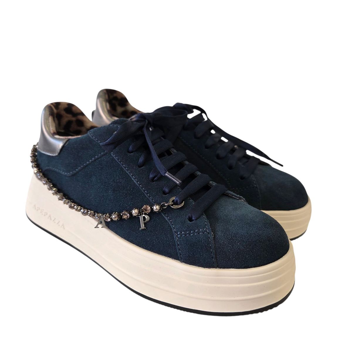 Apepazza sneaker donna camoscio blu' www.offidani.it