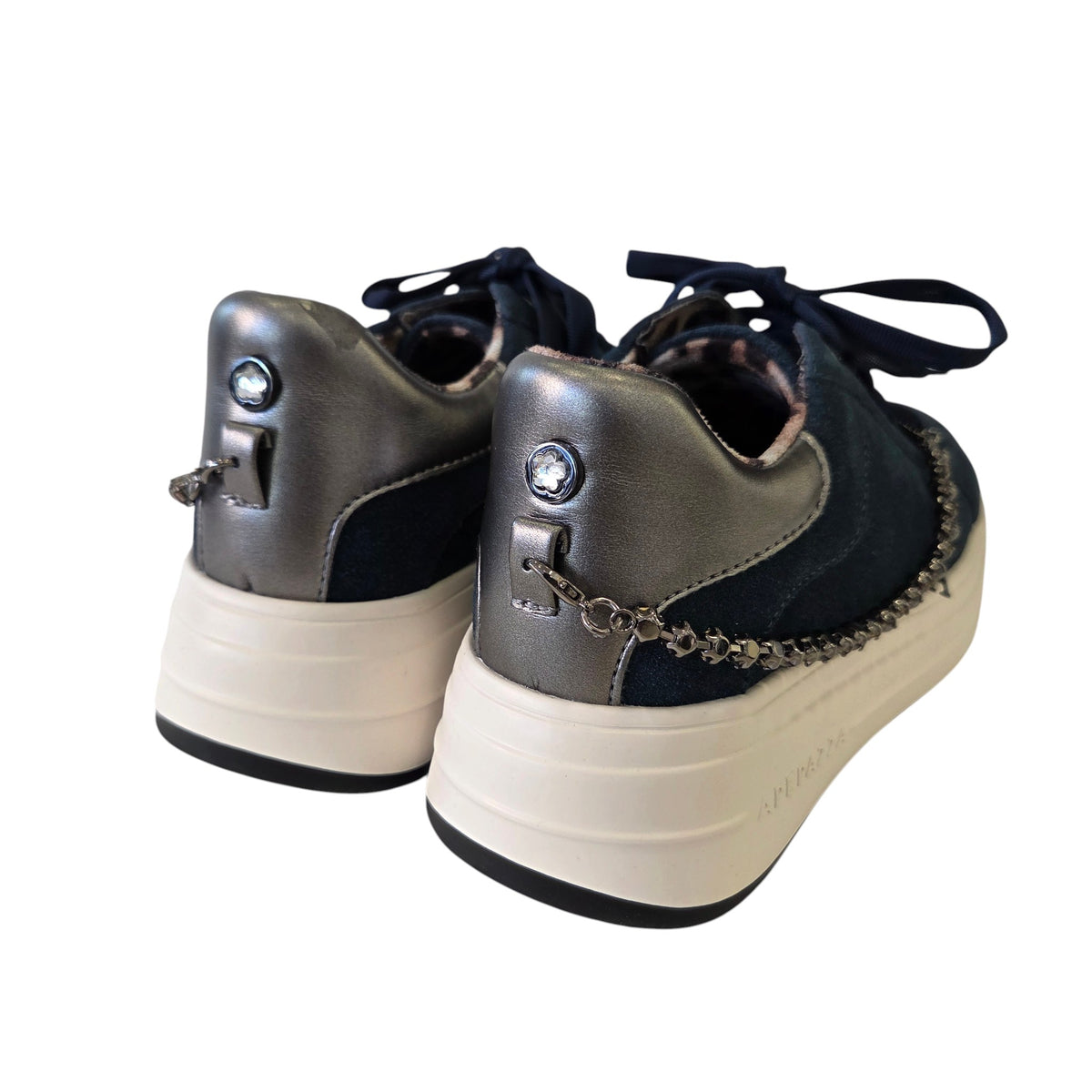 Apepazza sneaker donna camoscio blu' www.offidani.it