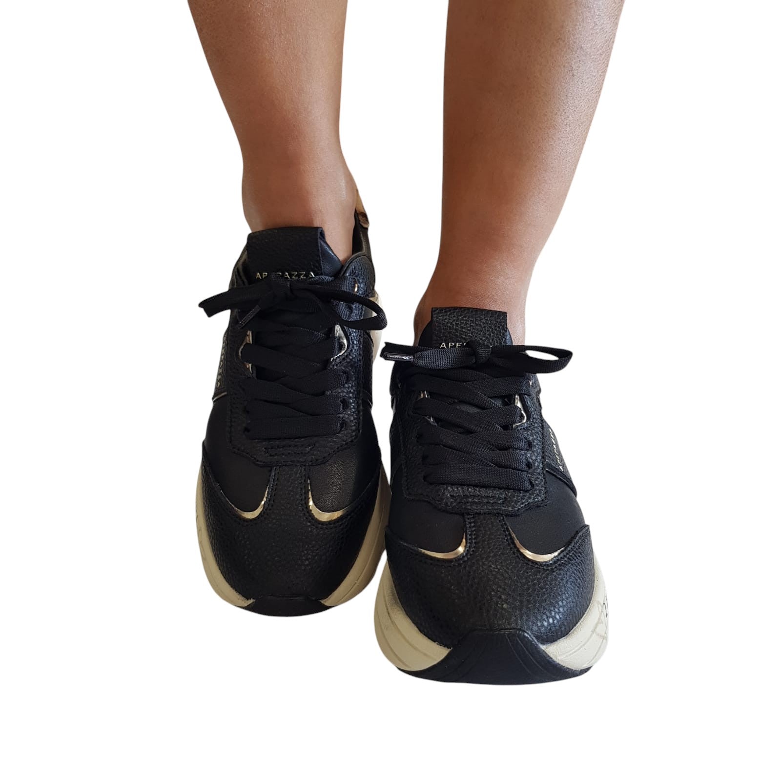Apepazza Sneakers Donna Pelle Nero www.offidani.it