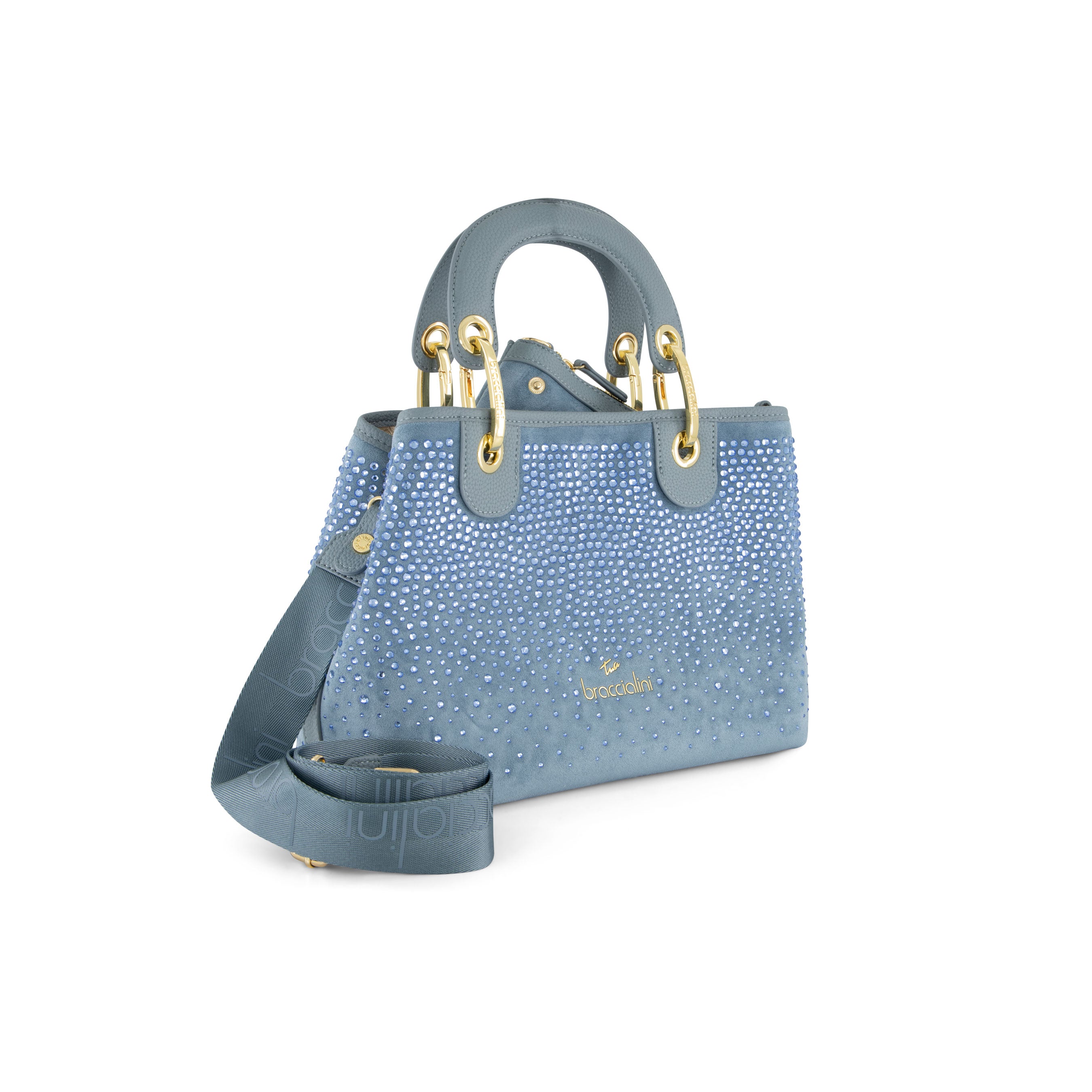 Braccialini Borsa donna celeste www.offidani.it