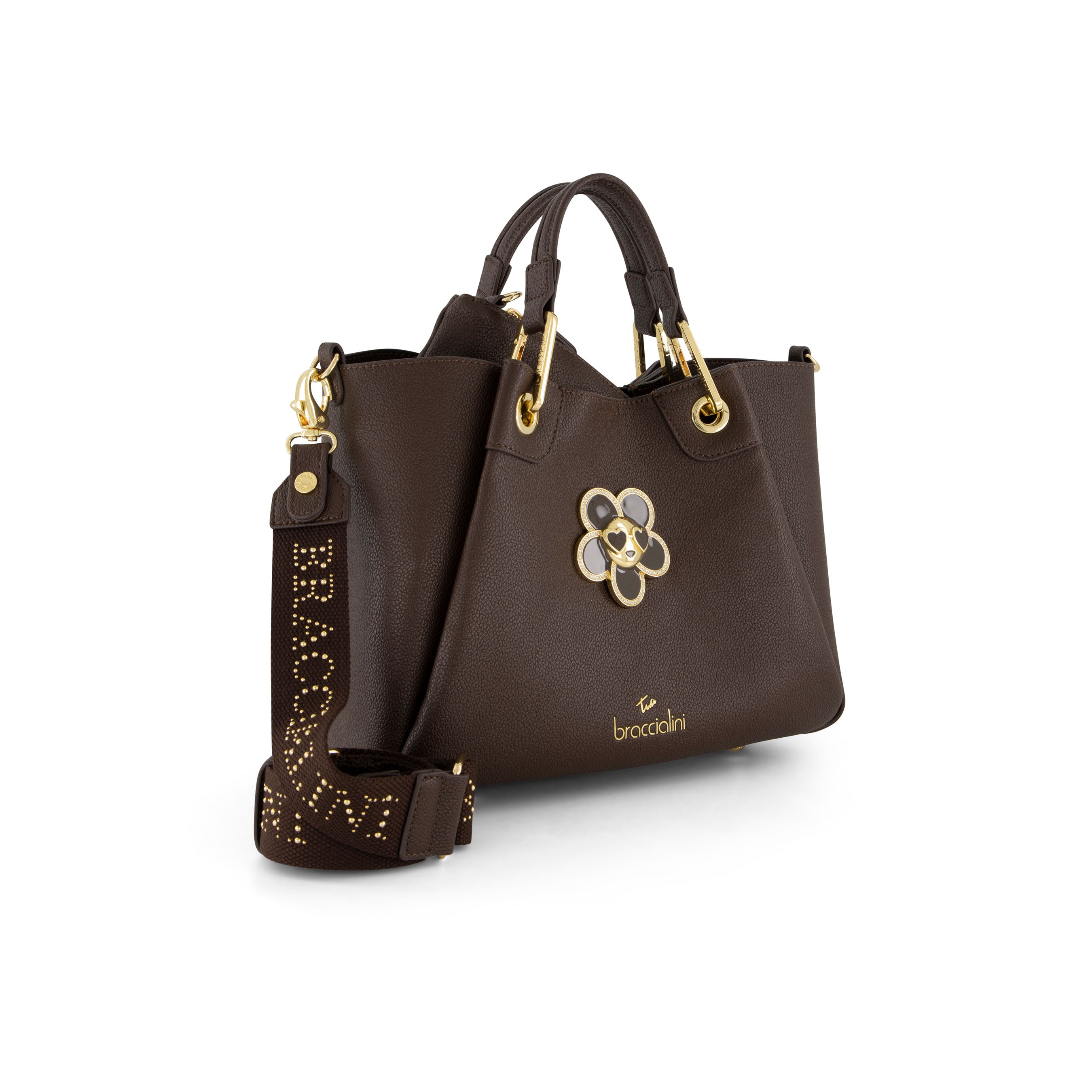 Braccialini Borsa donna marrone www.offidani.it