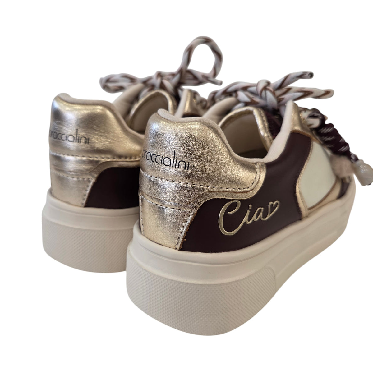Braccialini sneaker donna pelle bordeaux www.offidani.it