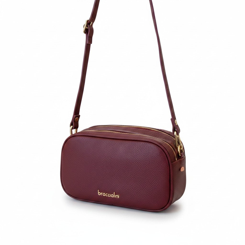 Braccialini borsa donna bordeaux www.offidani.it