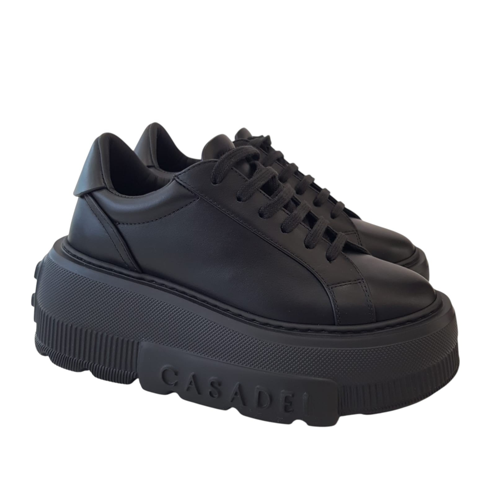 Casadei Sneakers Donna Pelle Black www.offidani.it