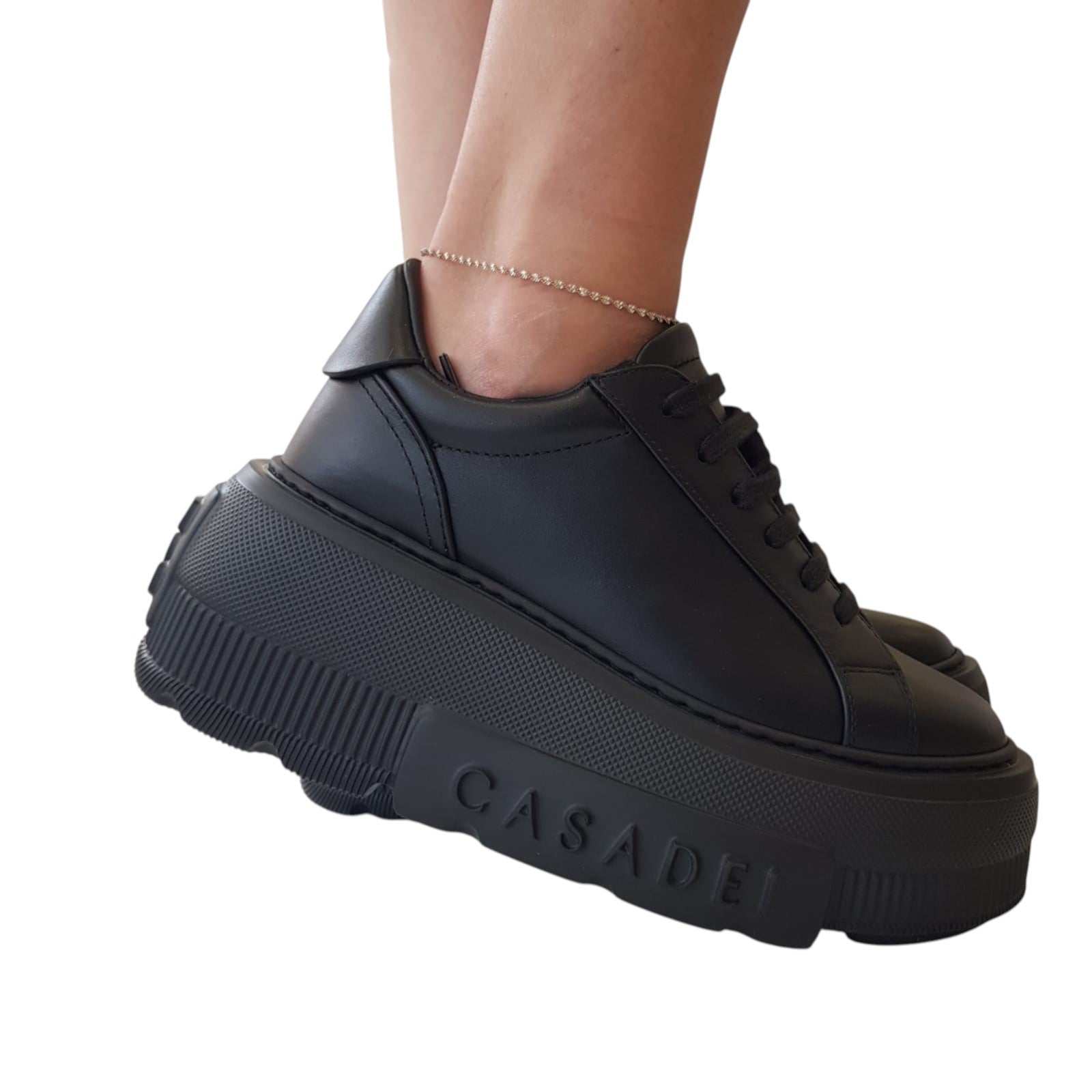 Casadei Sneakers Donna Pelle Black www.offidani.it