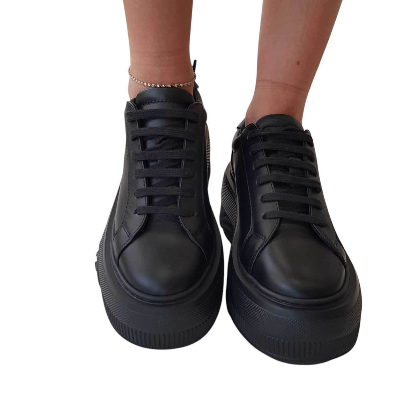 Casadei Sneakers Donna Pelle Black www.offidani.it
