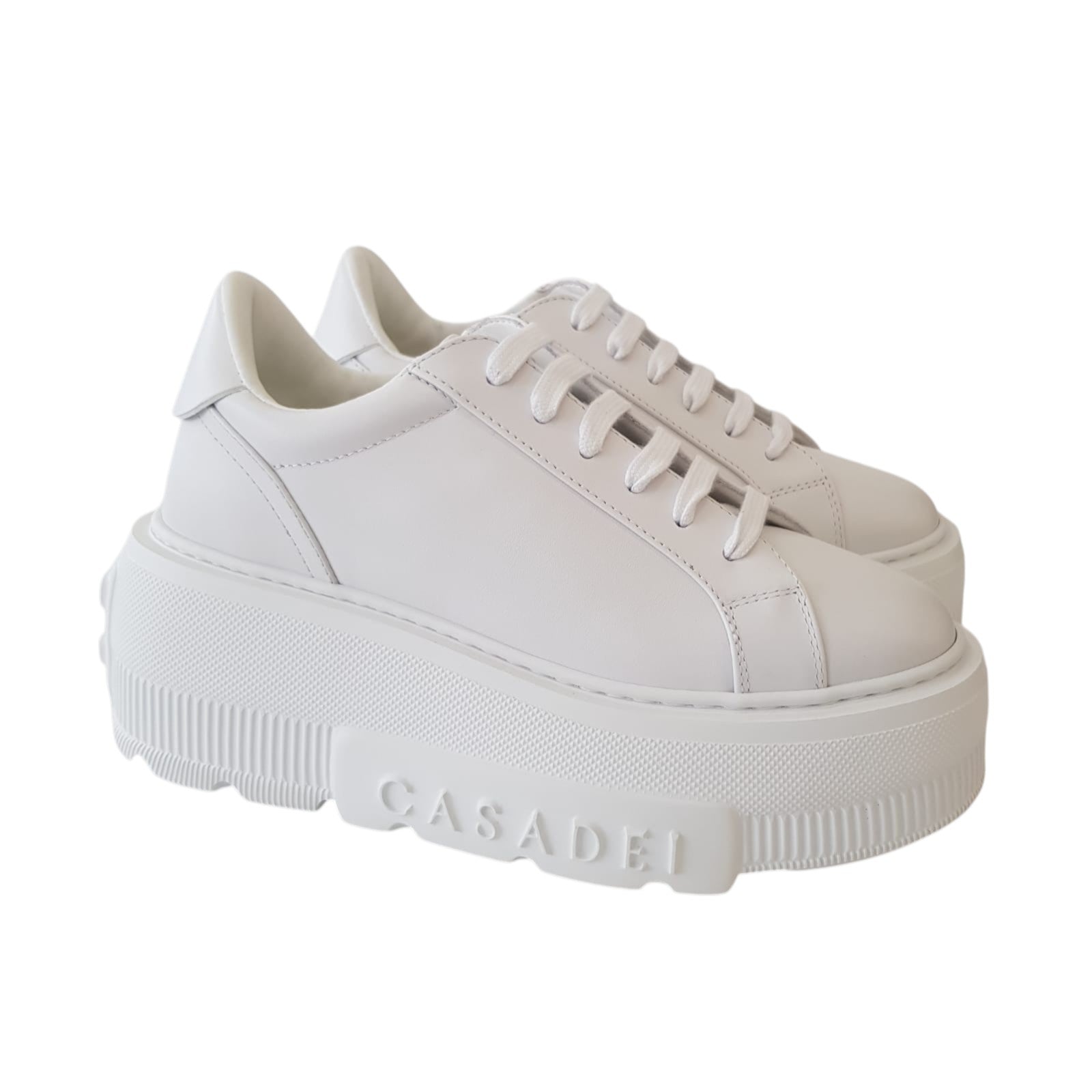 Casadei Sneakers Donna Pelle White www.offidani.it