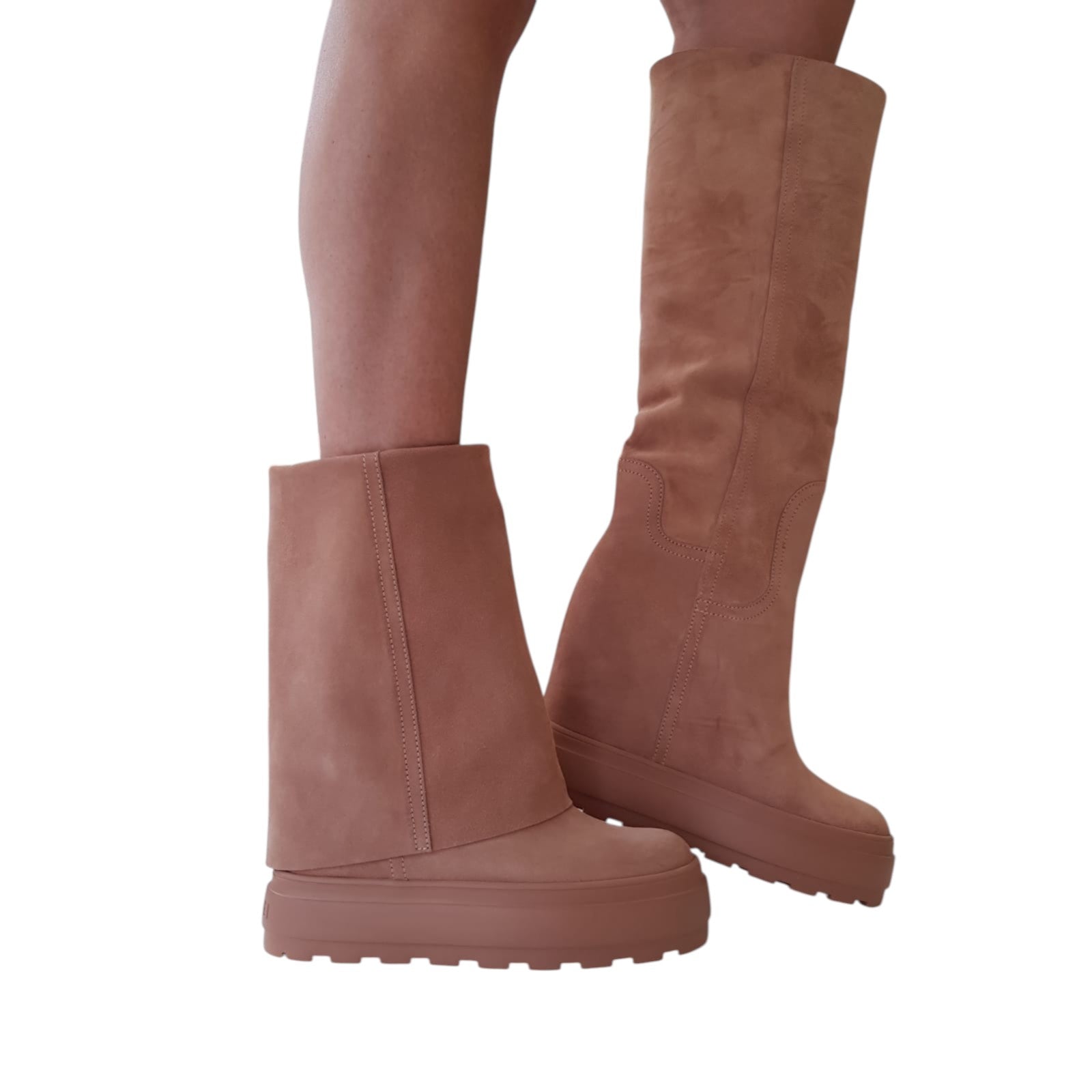 Casadei Stivale Donna Pelle Camoscio Camoscio Phard Zeppa Interna www.offidani.it