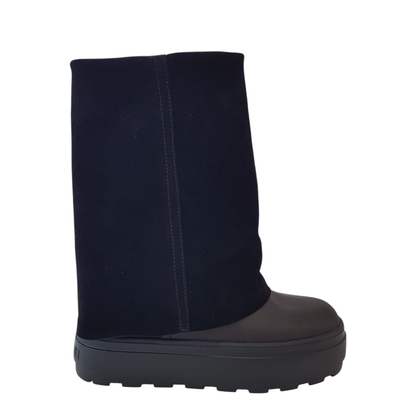 Casadei Stivale Donna Camoscio e Pelle Black Zeppa Interna www.offidani.it