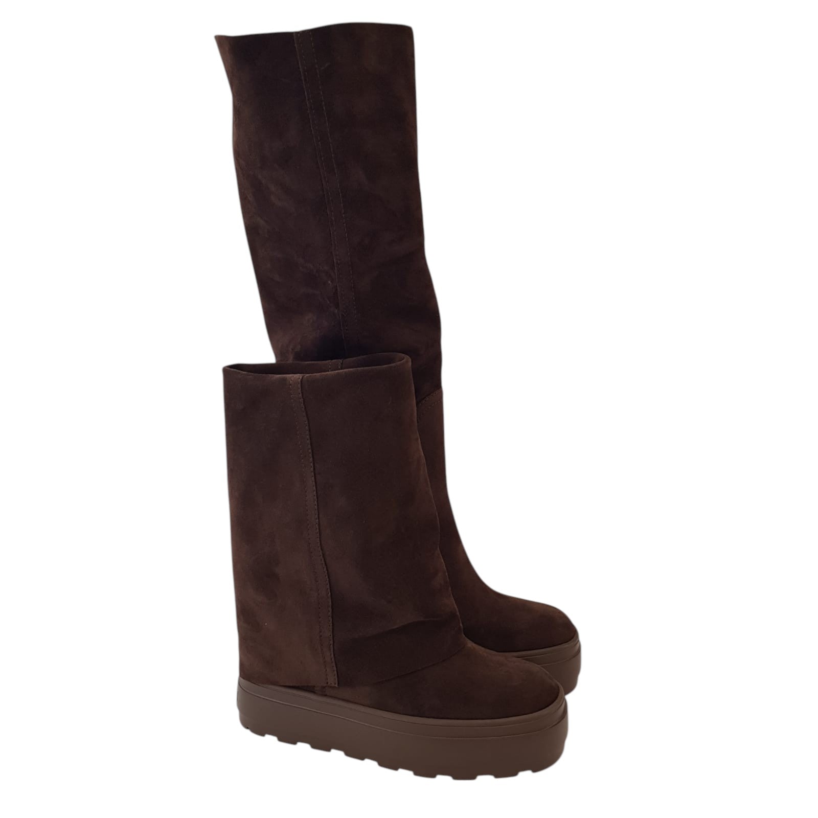 Casadei Stivale Donna Pelle Camoscio Testa di Moro Zeppa Interna www.offidani.it