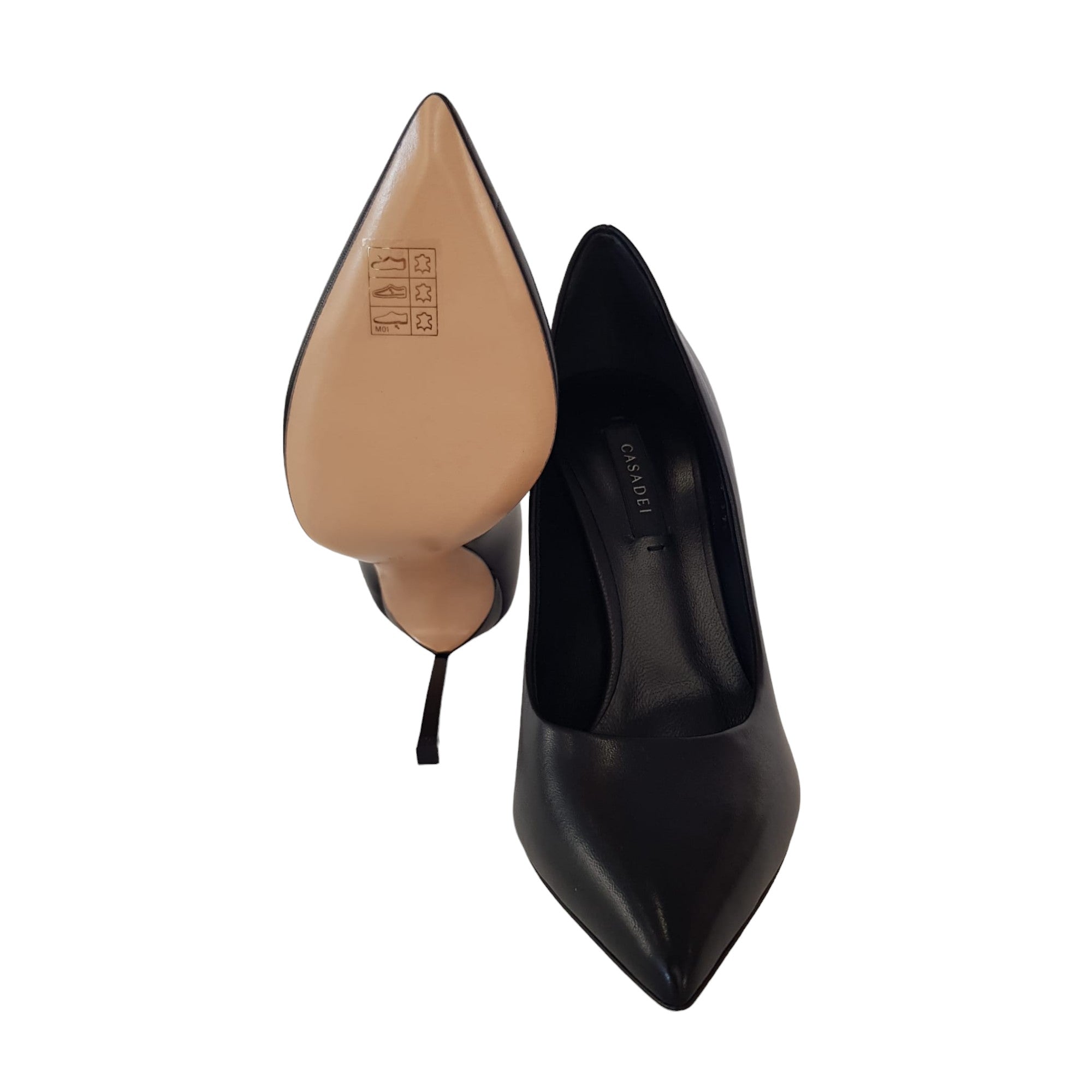 Casadei Décolleté tacco Blade Black www.offidani.it