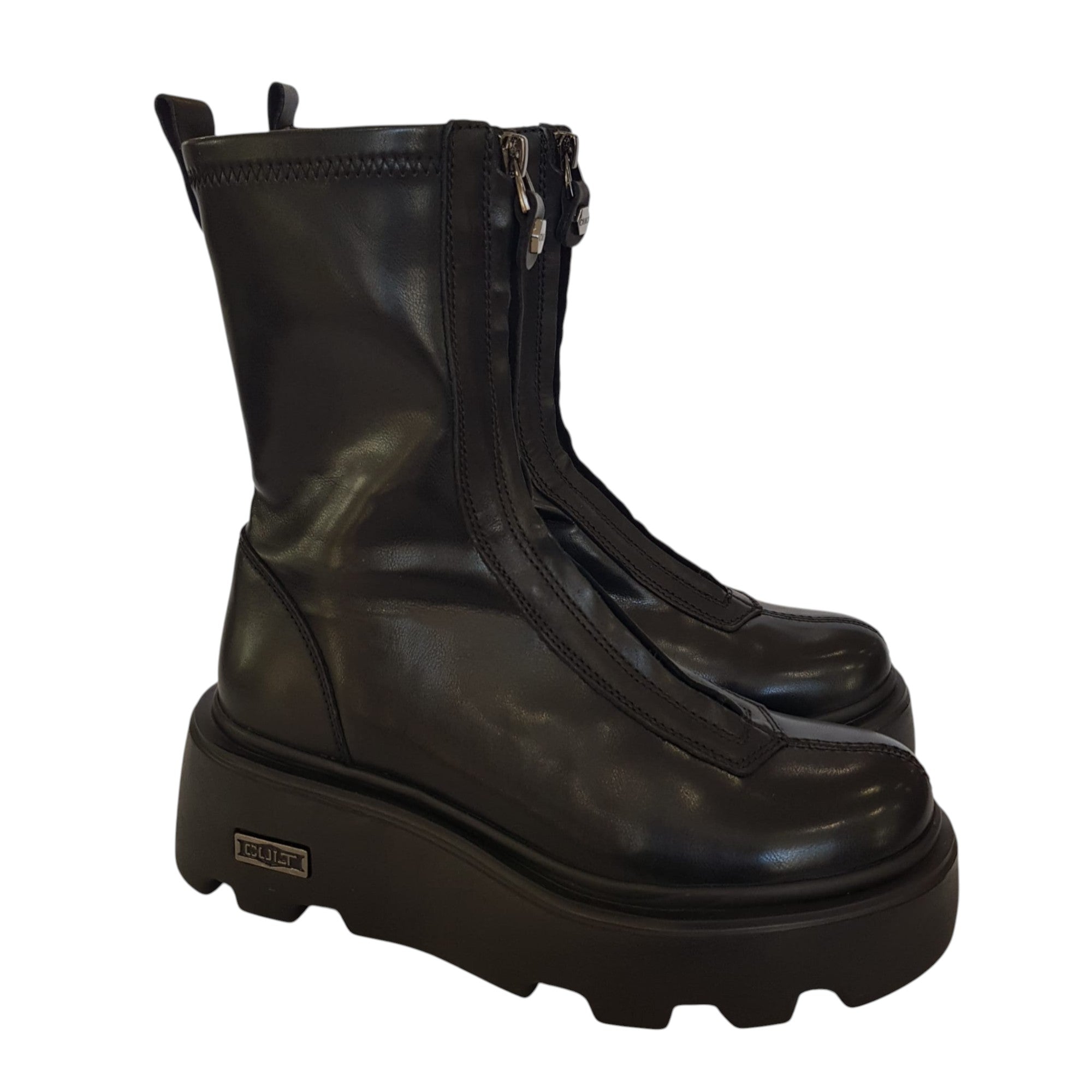 Cult Stivaletto Tronchetto Anfibio Donna Nero www.offidani.it