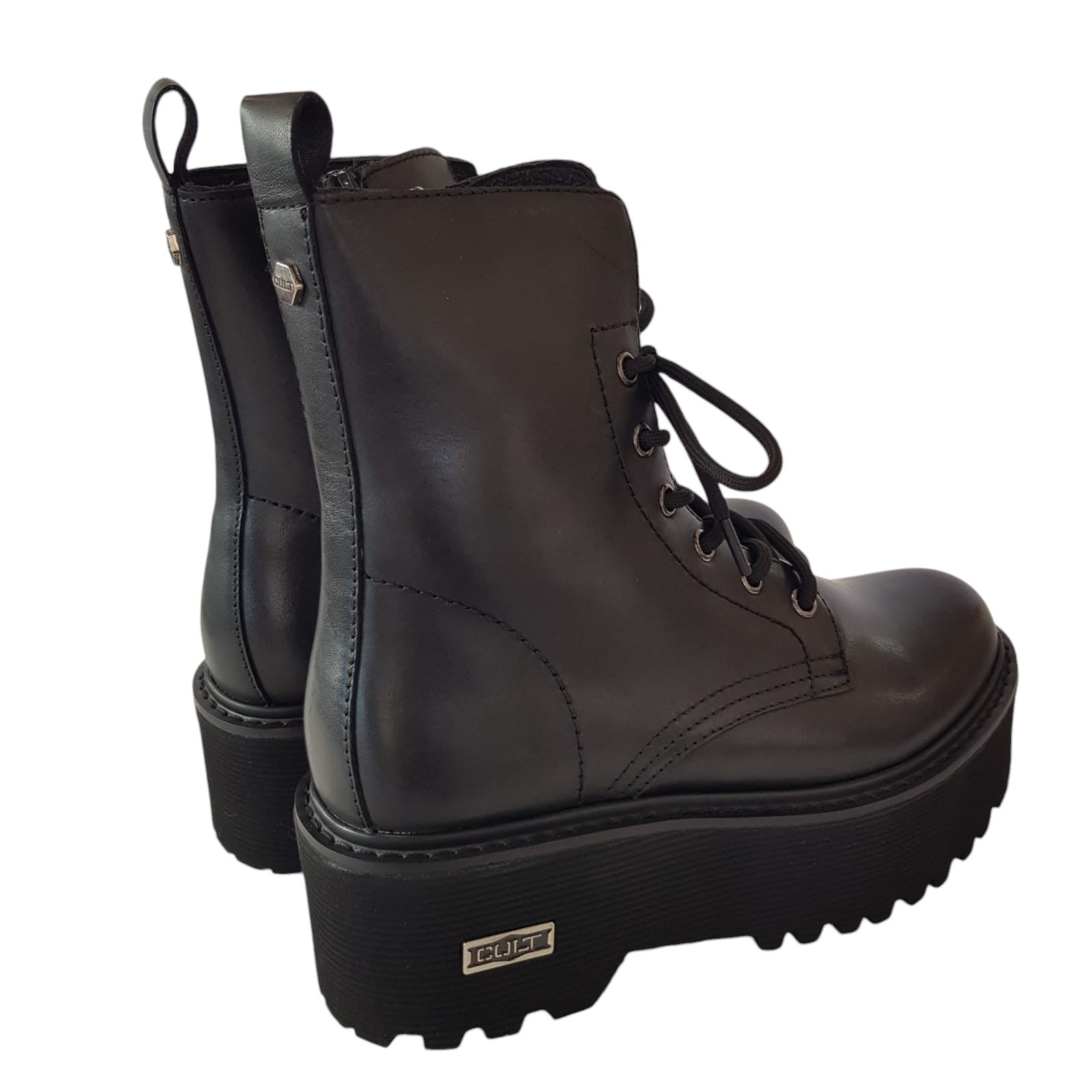 Cult Stivaletto Tronchetto Anfibio Donna Nero www.offidani.it