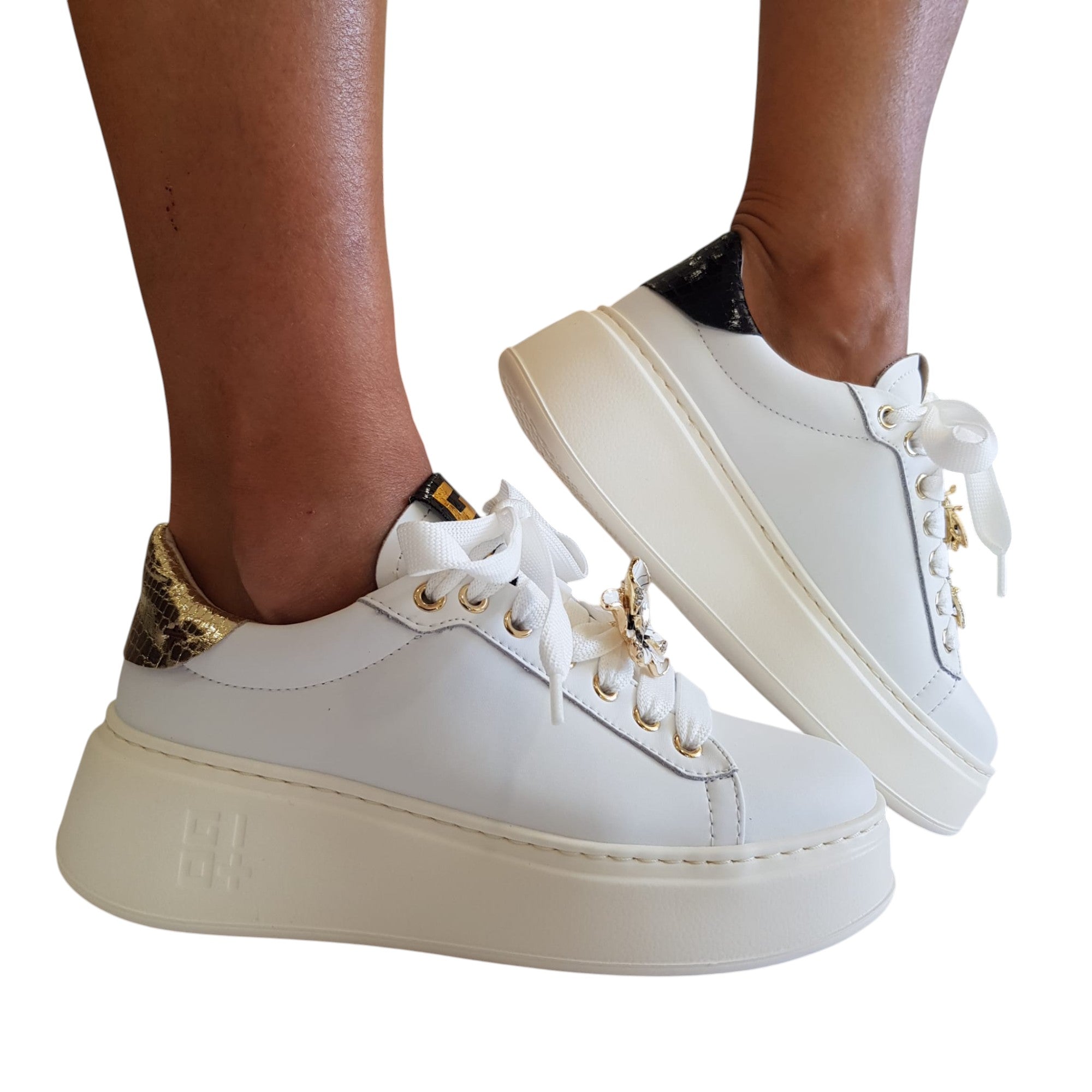 Gio+ Sneakers Donna Pelle Bianco www.offidani.it