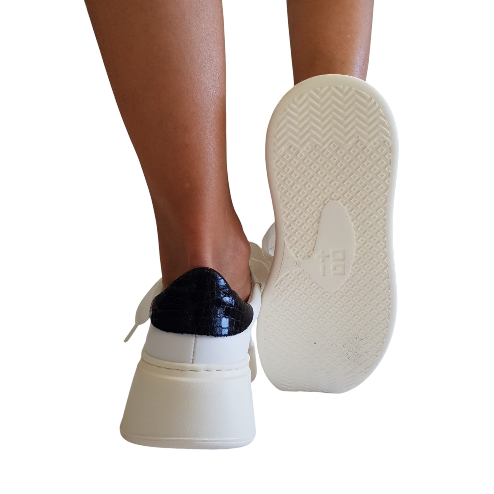 Gio+ Sneakers Donna Pelle Bianco www.offidani.it