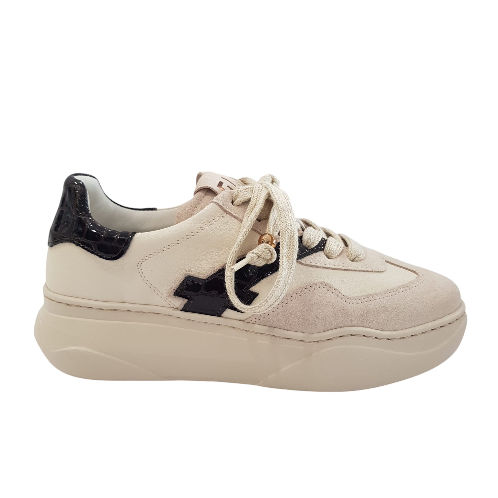 Gio+ Sneakers Donna Pelle Camoscio Beige www.offidani.it