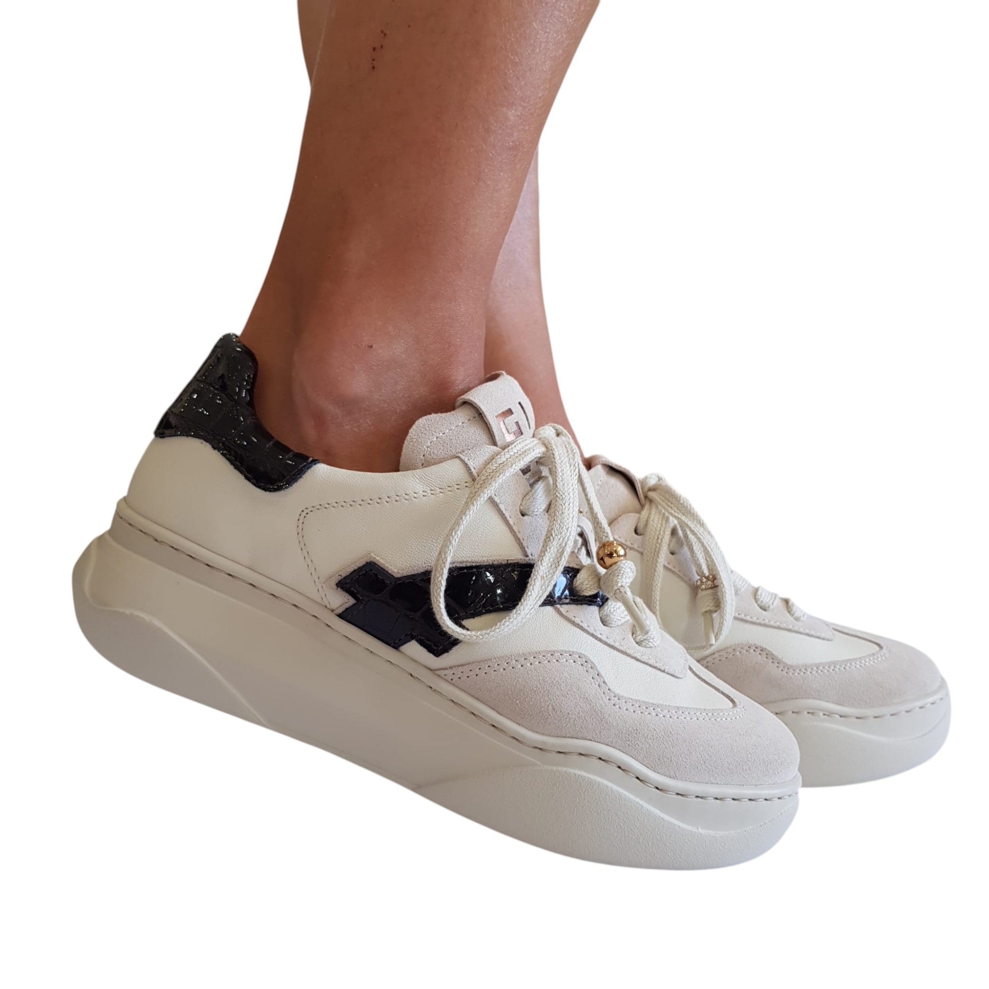 Gio+ Sneakers Donna Pelle Camoscio Beige www.offidani.it