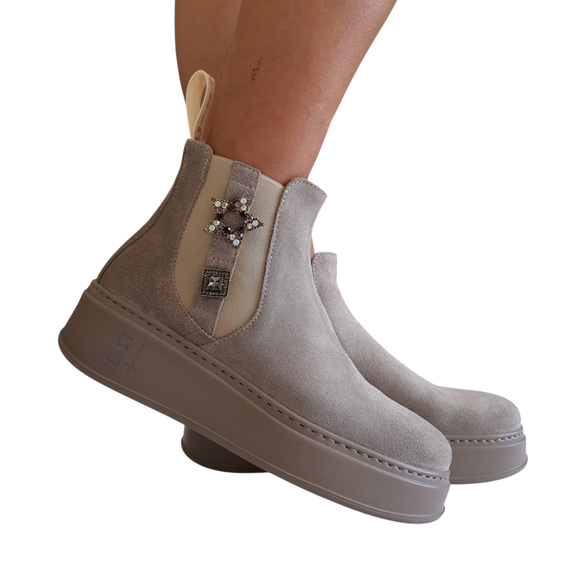 Gio+ Tronchetto Donna Camoscio Tortora www.offidani.it