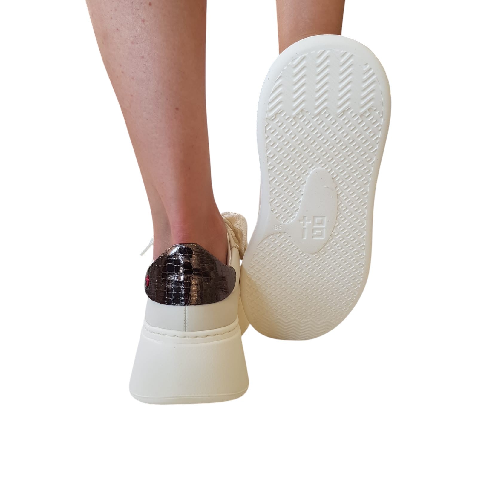 Gio+ Sneakers Donna Pelle Beige www.offidani.it