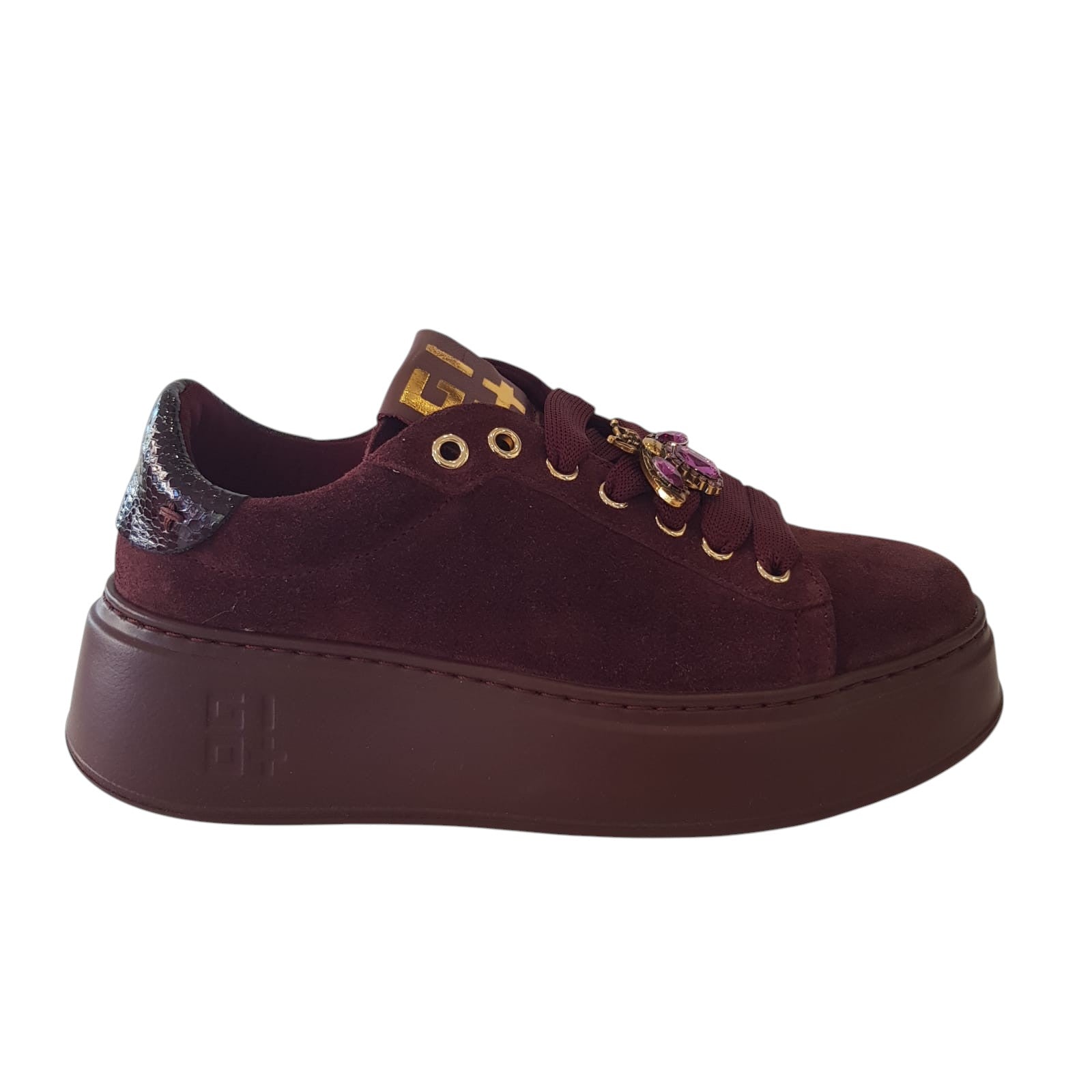 Gio+ Sneakers Donna Camoscio Bordeaux www.offidani.it