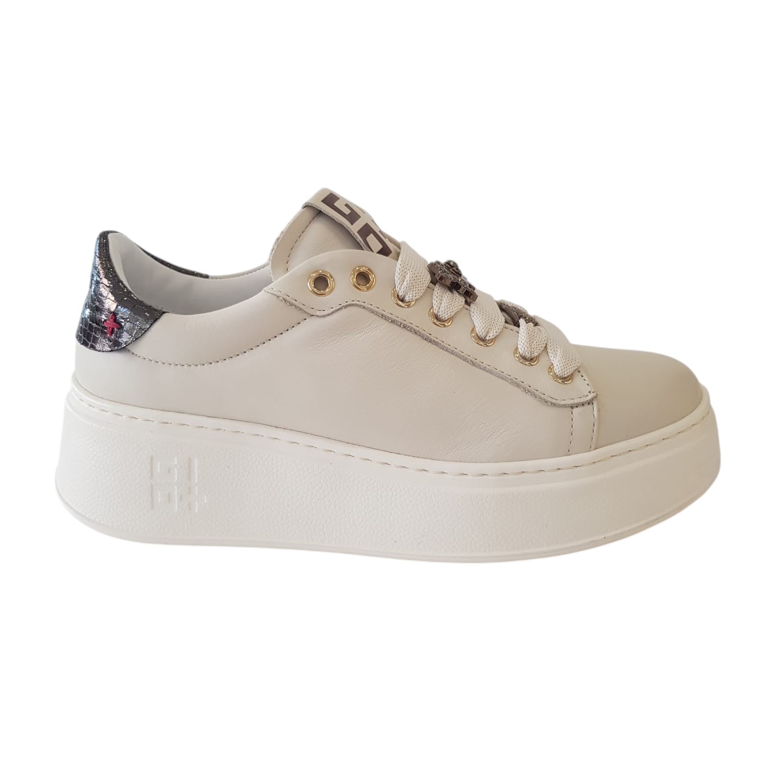 Gio+ Sneakers Donna Pelle Beige www.offidani.it