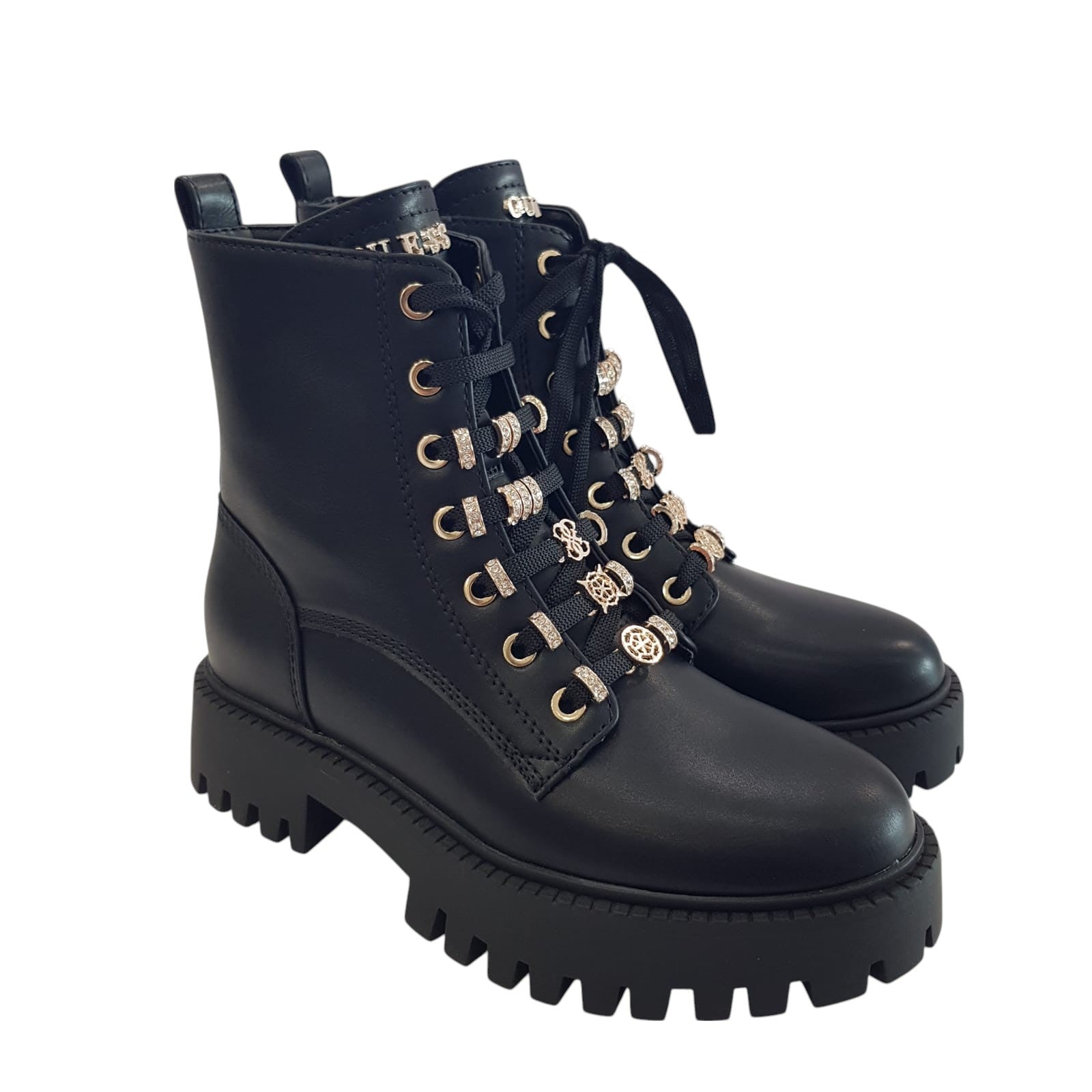 Guess Stivaletto Tronchetto Donna Pelle Nero www.offidani.it