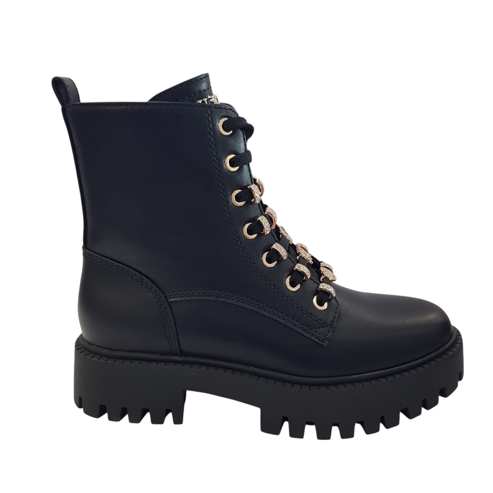 Guess Stivaletto Tronchetto Donna Pelle Nero www.offidani.it