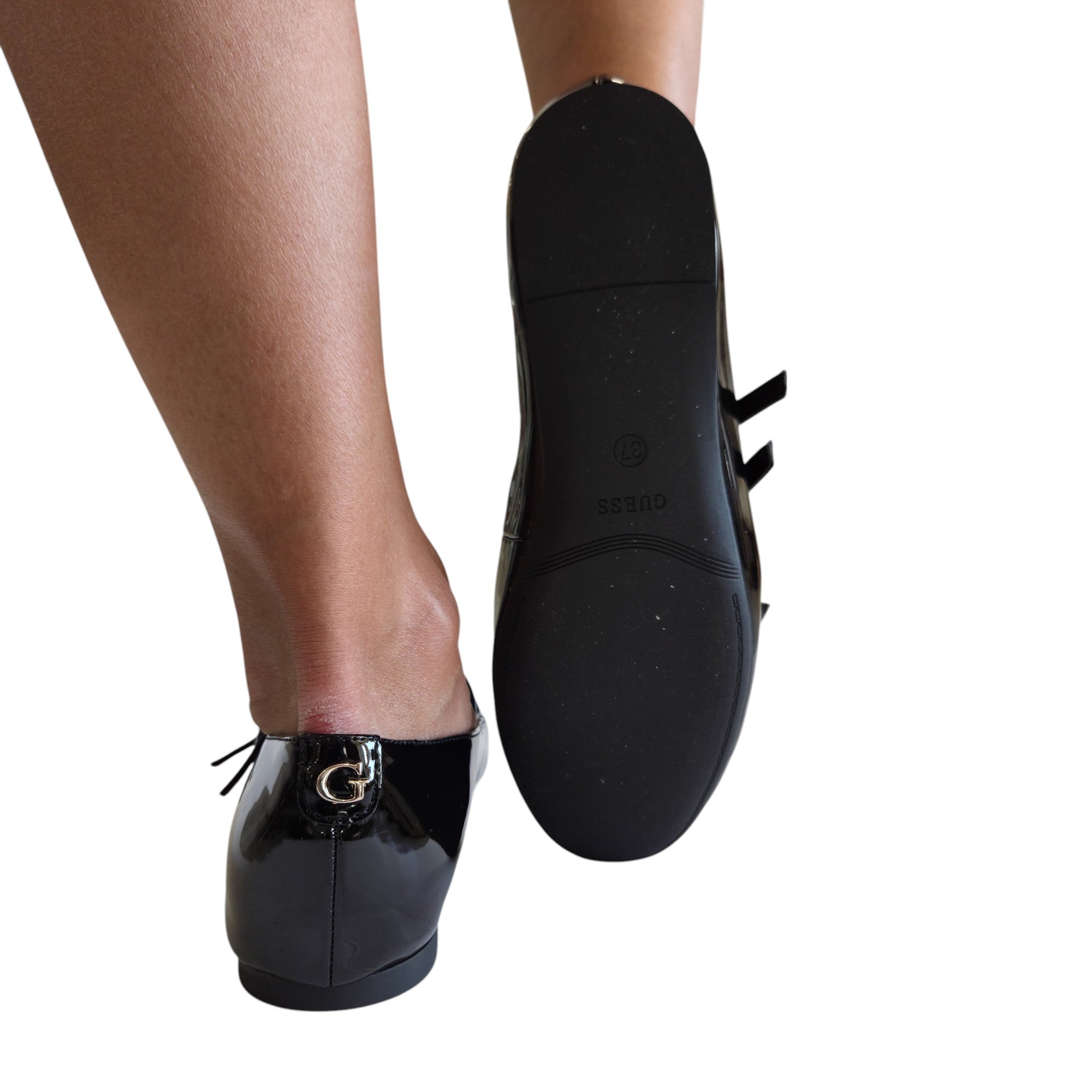 Guess Ballerina Donna Pelle Naplak Nero www.offidani.it