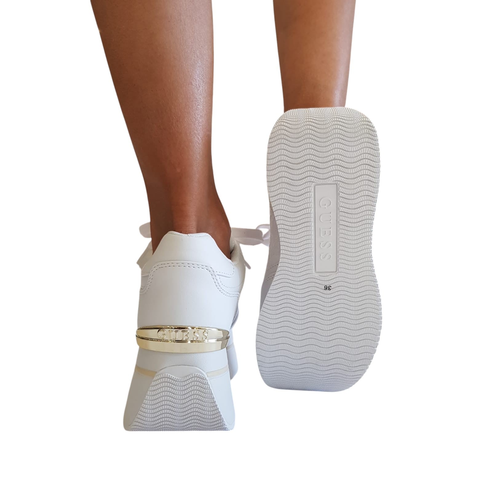 Guess Sneakers Donna Pelle Bianco www.offidani.it