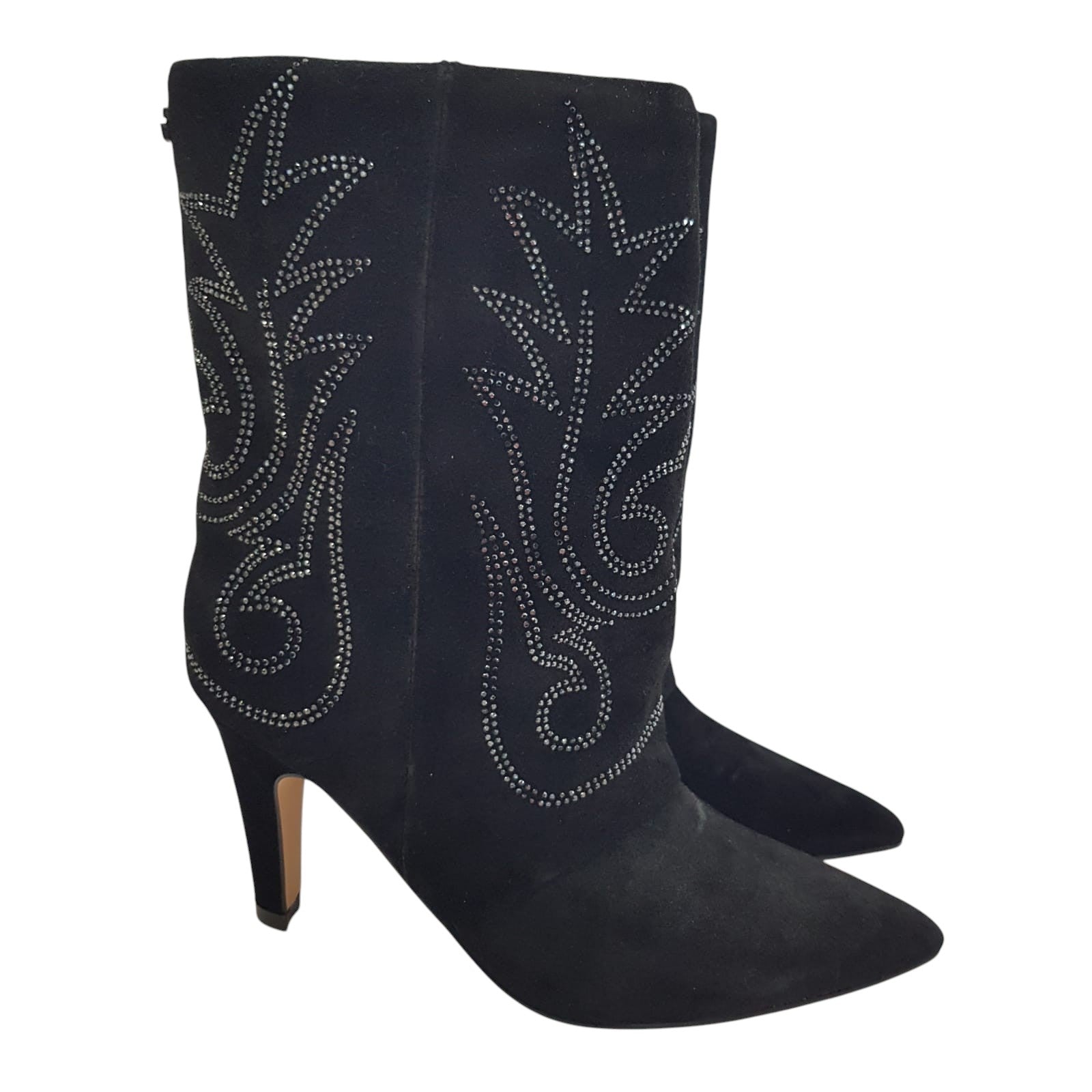 Guess Stivaletto Tronchetto Donna Camoscio Nero www.offidani.it