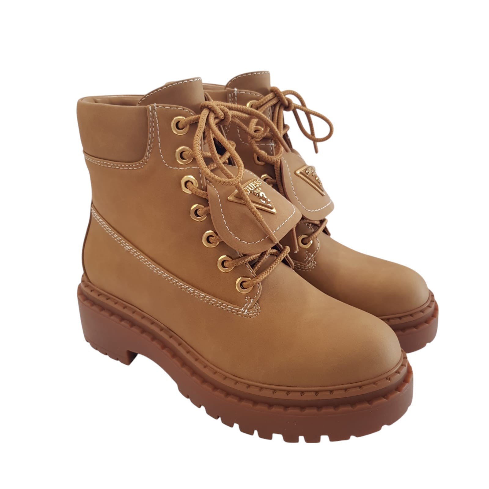 Guess Stivaletto Tronchetto Donna Pelle Cuoio www.offidani.it