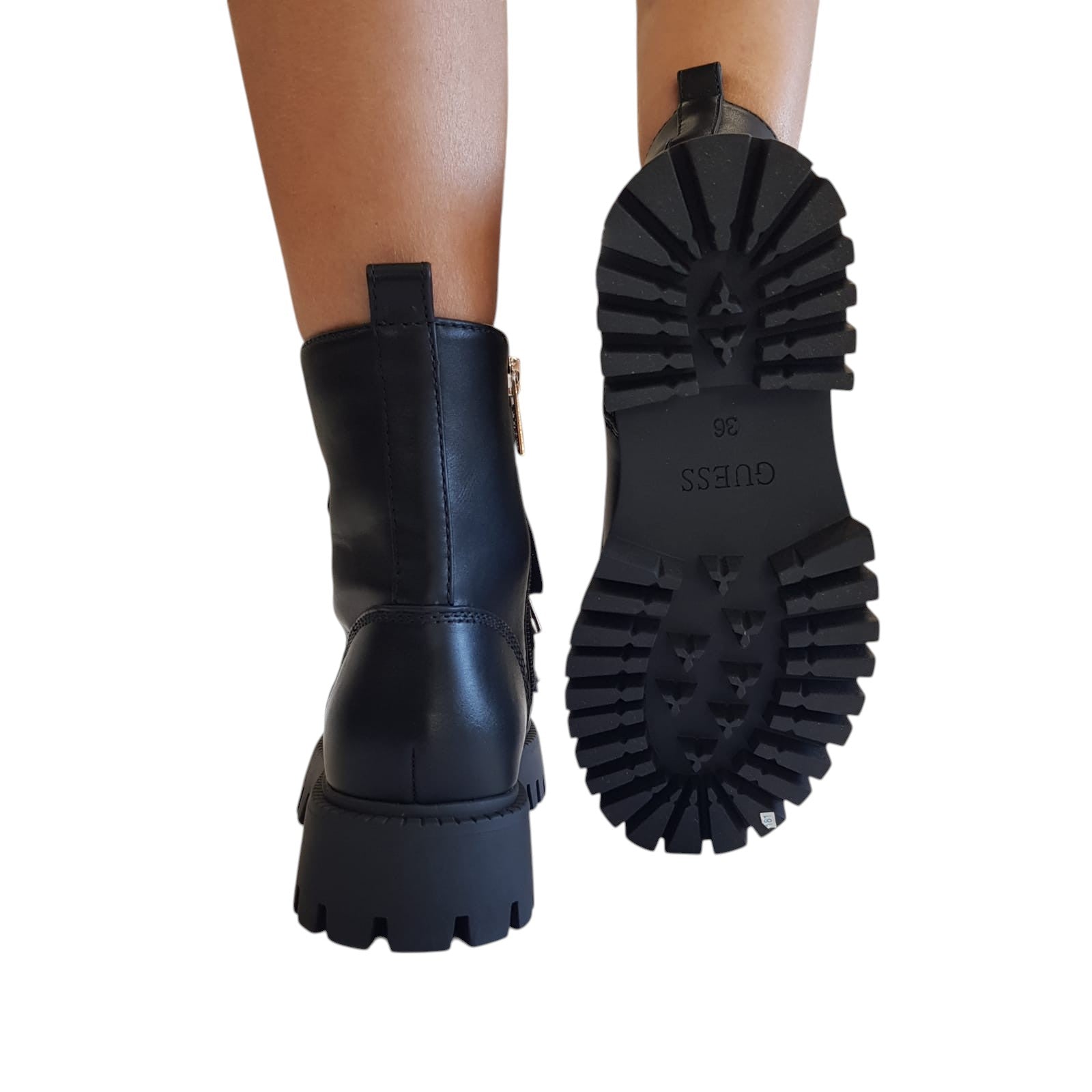 Guess Stivaletto Tronchetto Donna Pelle Nero www.offidani.it