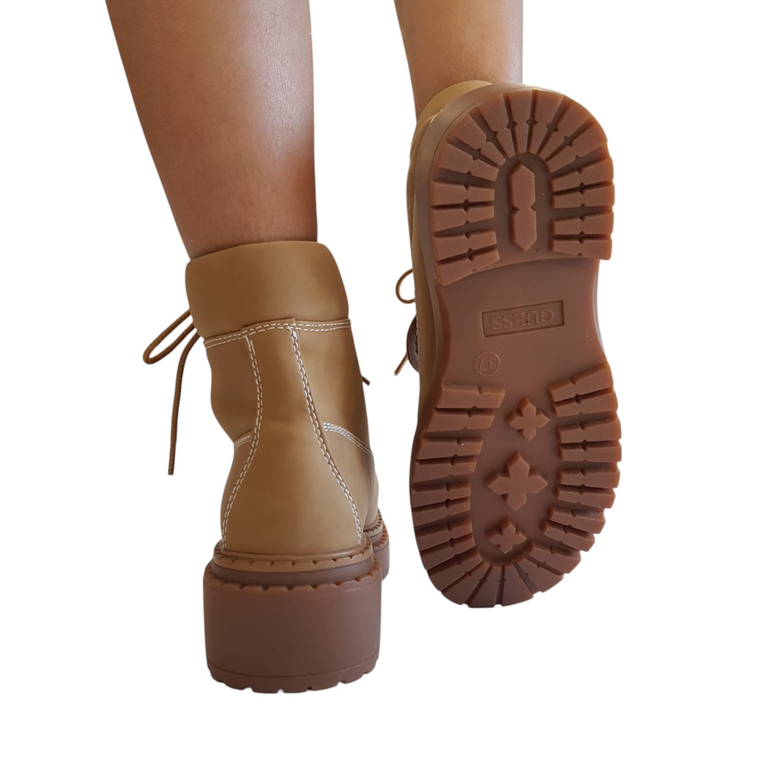 Guess Stivaletto Tronchetto Donna Pelle Cuoio www.offidani.it