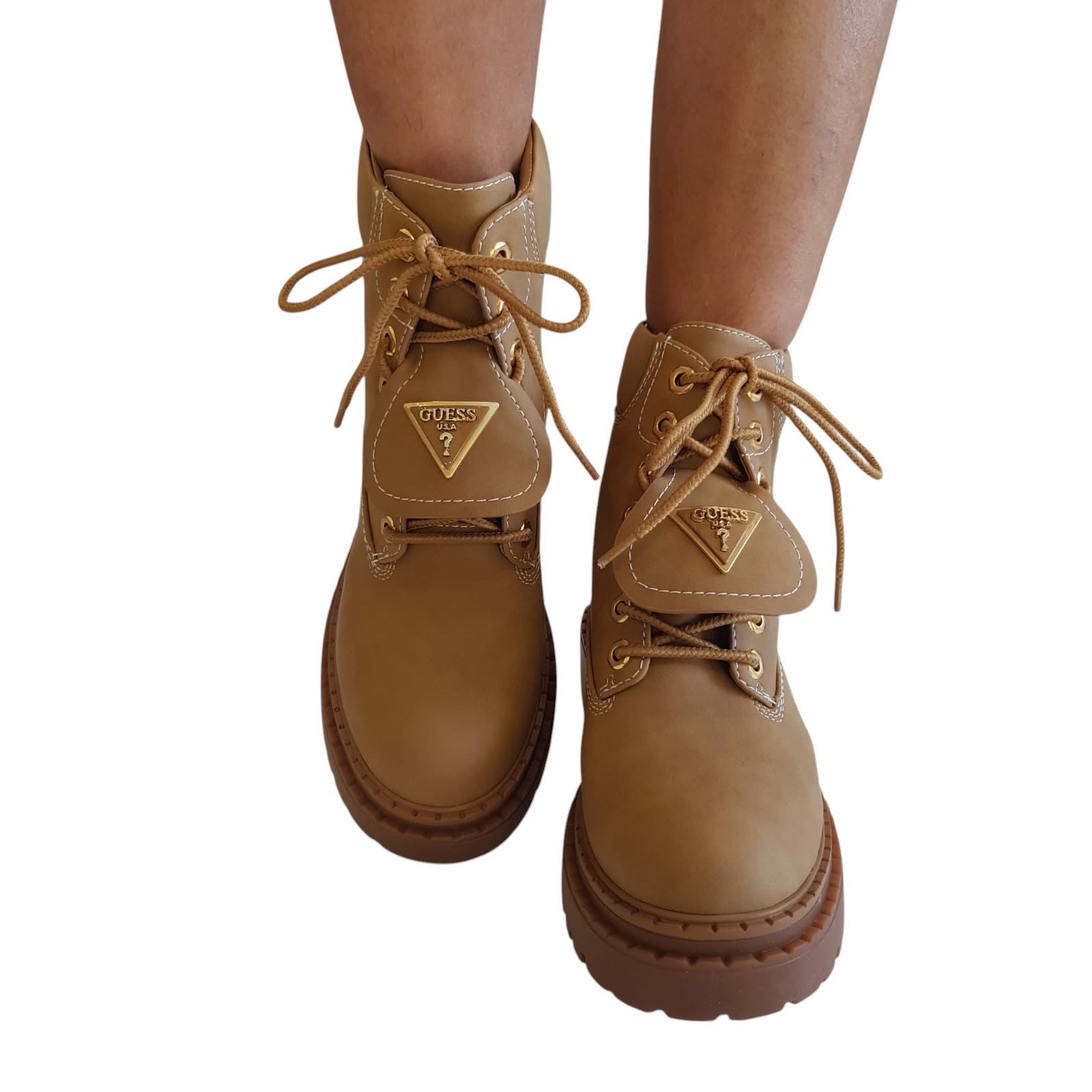 Guess Stivaletto Tronchetto Donna Pelle Cuoio www.offidani.it