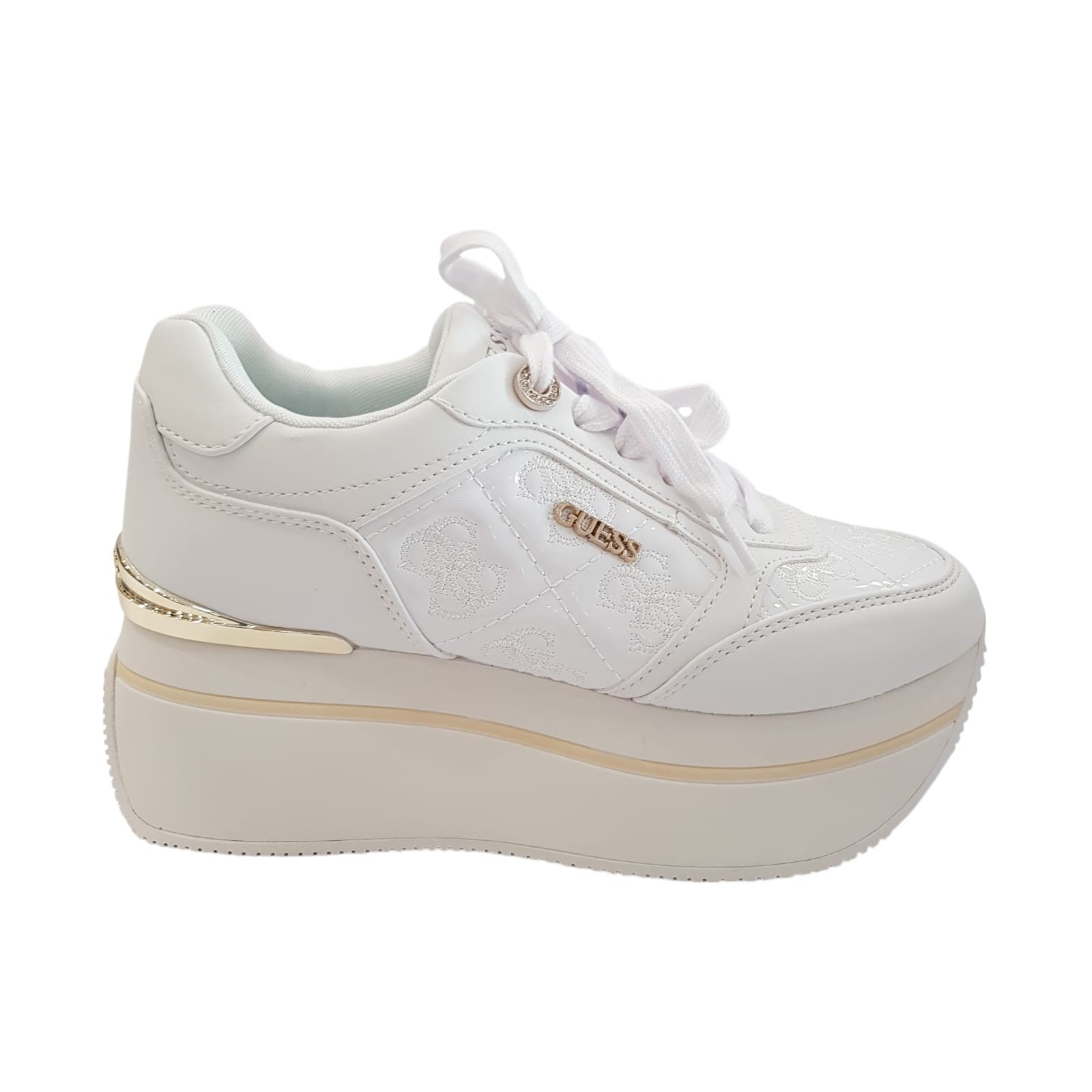 Guess Sneakers Donna Pelle Bianco www.offidani.it