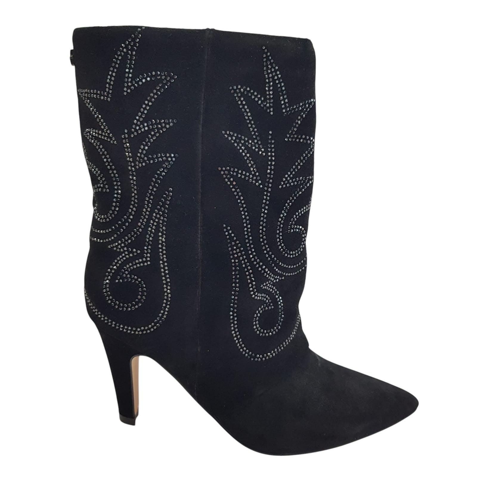 Guess Stivaletto Tronchetto Donna Camoscio Nero www.offidani.it