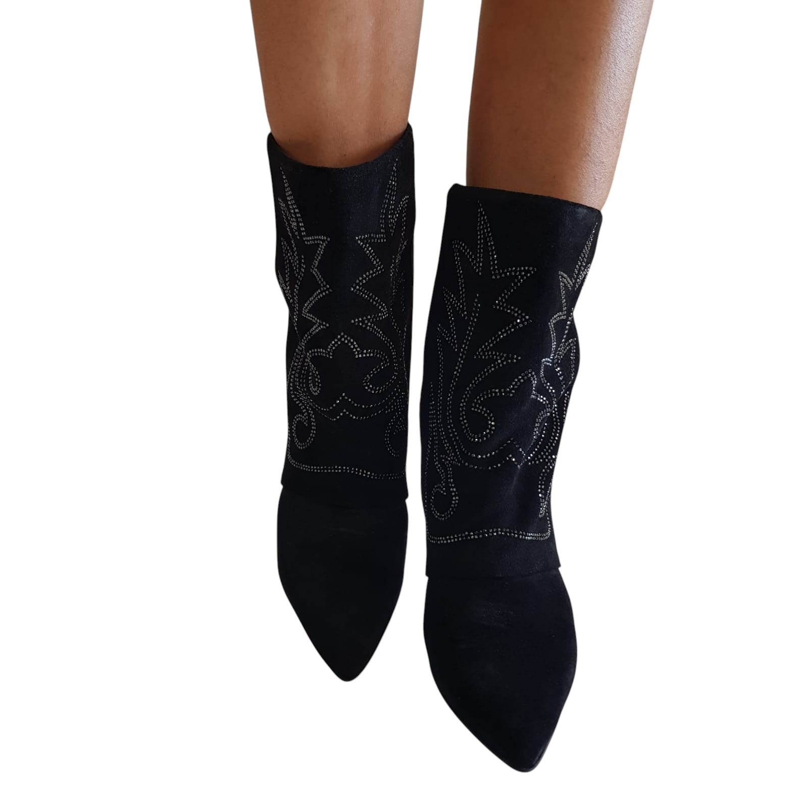 Guess Stivaletto Tronchetto Donna Camoscio Nero www.offidani.it