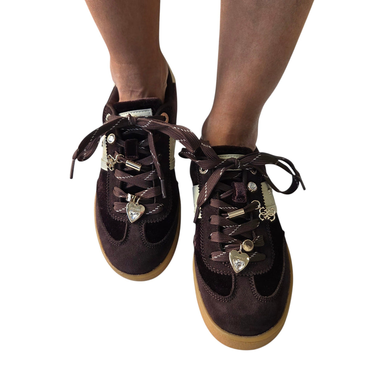Guess sneakers donna marrone www.offidani.it