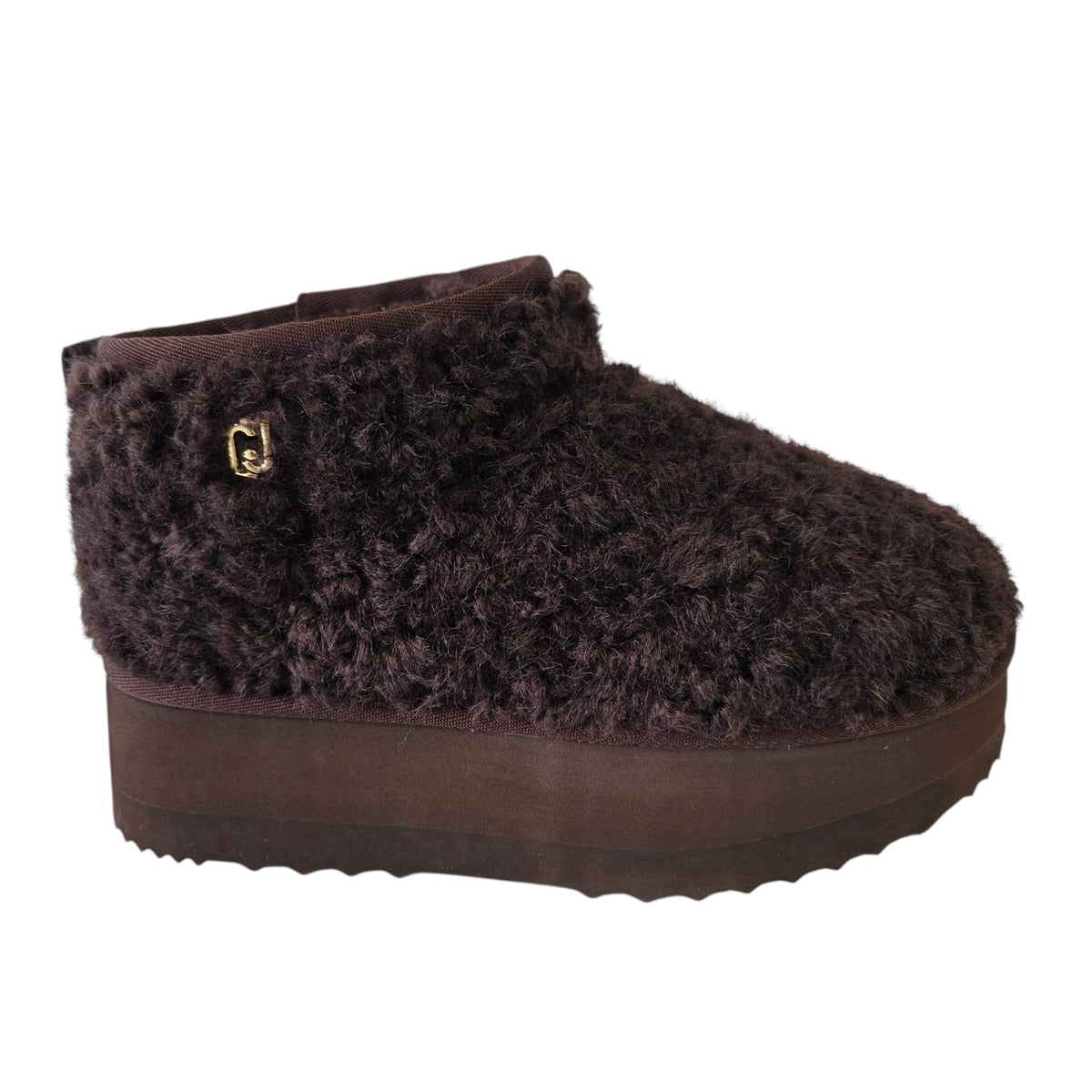 Liu-Jo stivaletti warm platform marrone www.offidani.it