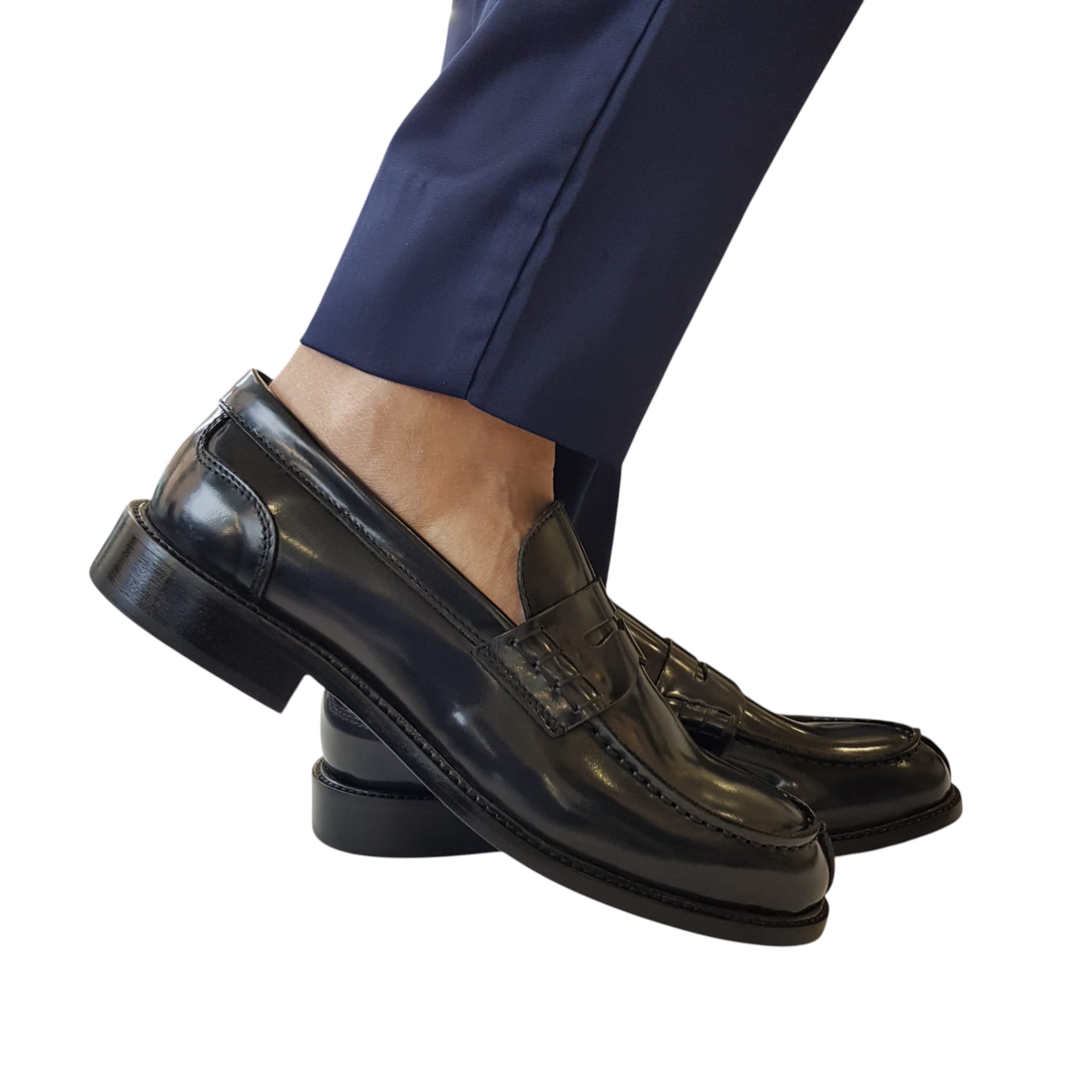 Les Poèmes Uomo Mocassino Elegante Blu Uomo