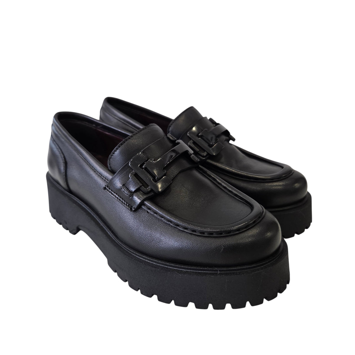 Les Poèmes mocassino donna pelle nero www.offidani.it