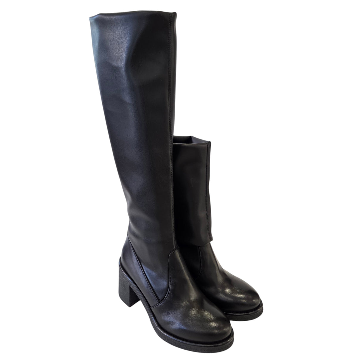 Les Poèmes stivale donna pelle nero www.offidani.it
