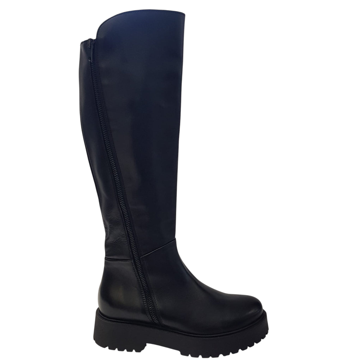 Les Poèmes stivale donna pelle nero www.offidani.it