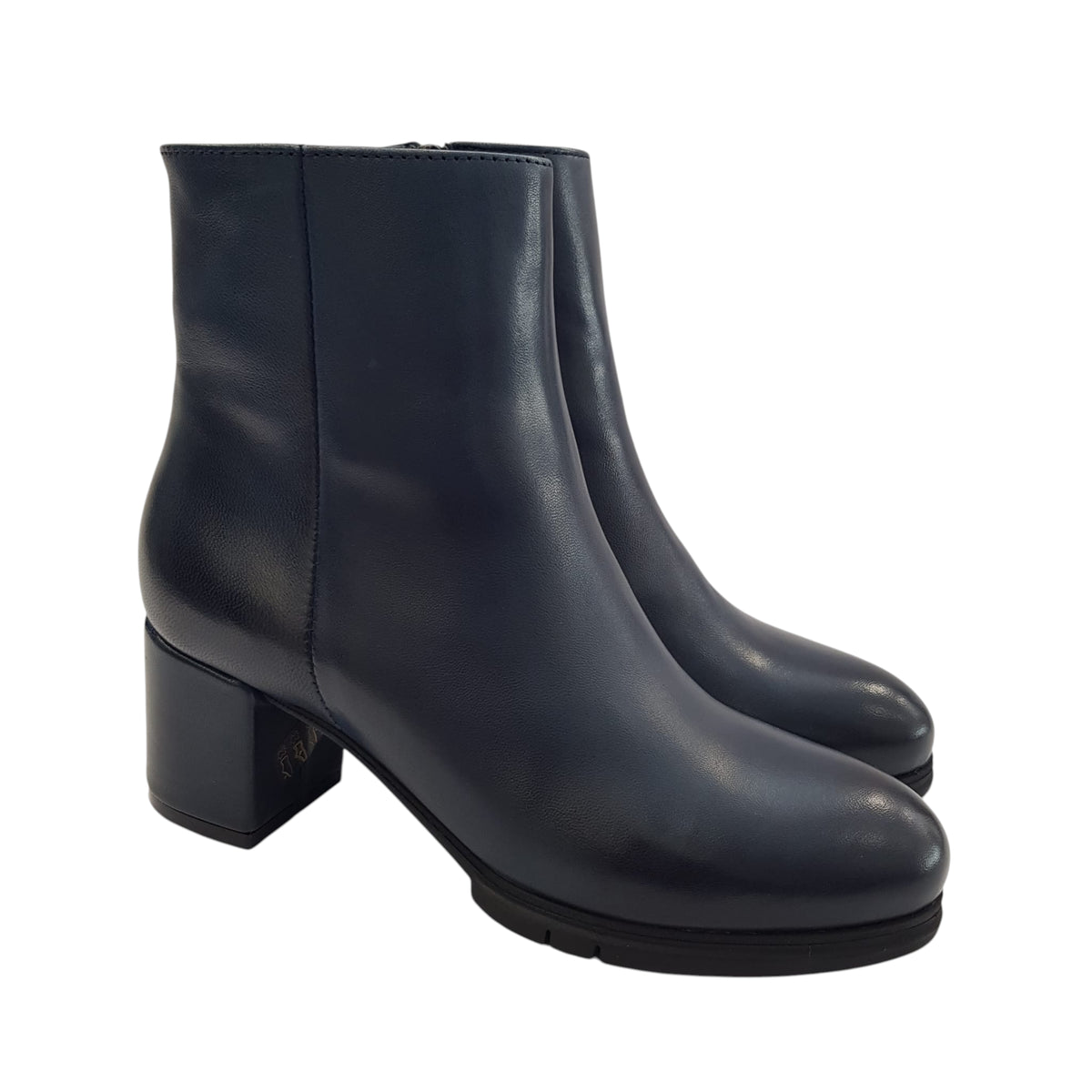 Les Poèmes stivaletto donna pelle blu' www.offidani.it