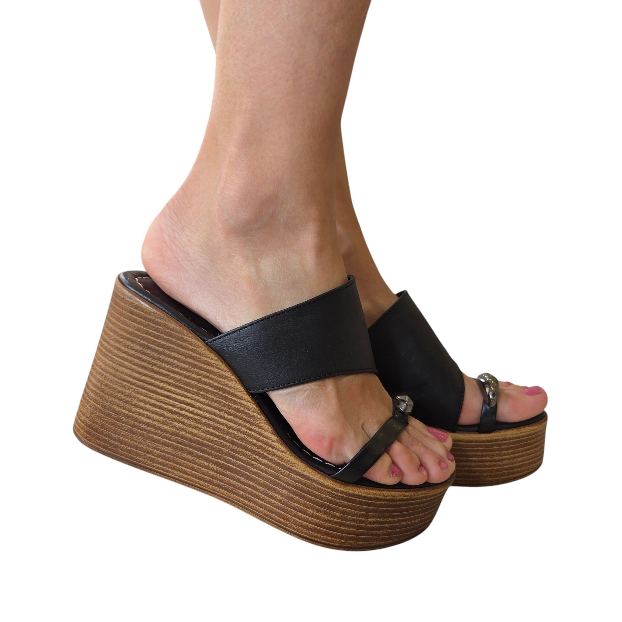 Les Poemes Sandalo Zeppa Infradito Donna www.offidani.it